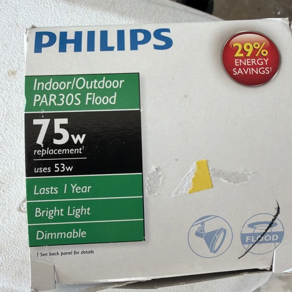 Philips 75w Par30s EcoVantage Dimmable Flood Light indoor/outdoor